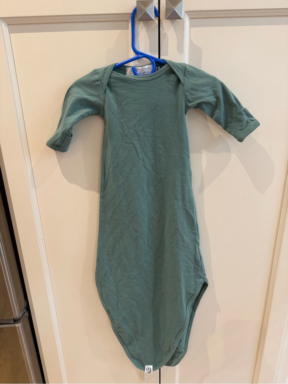 Over company NB newborn sleeping Gown Sage Green